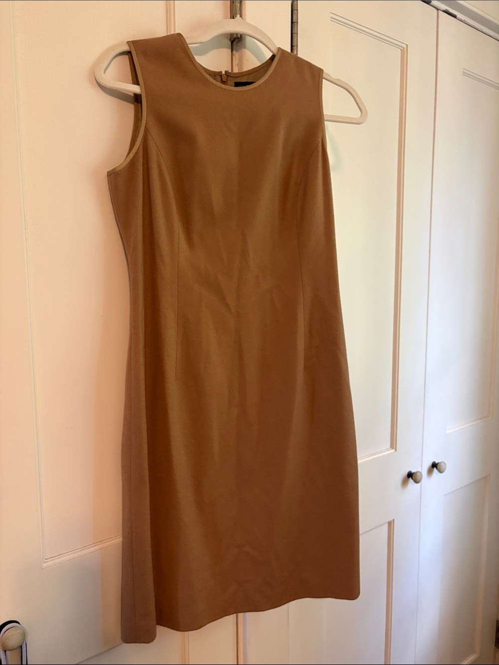 Ann Taylor Sleeveless Camel Midi Dress